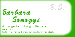 barbara somogyi business card